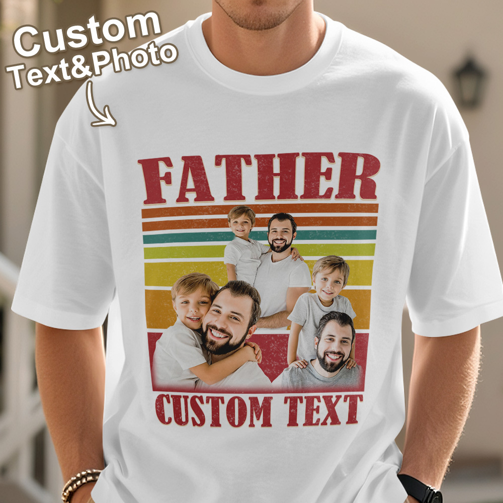 Personalised Dad Shirt Comfort Colors Retro Gift for Father