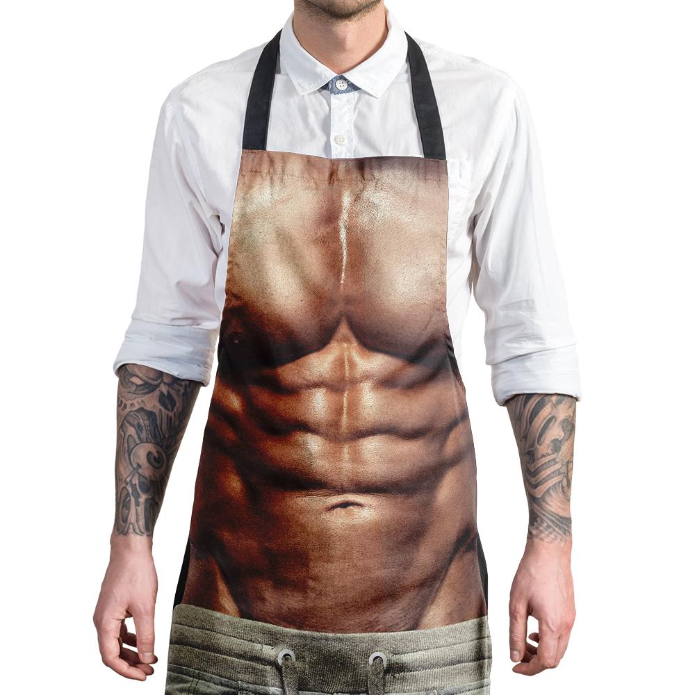 Muscle Man Kitchen Cooking Apron	 - MyFaceBoxerAU