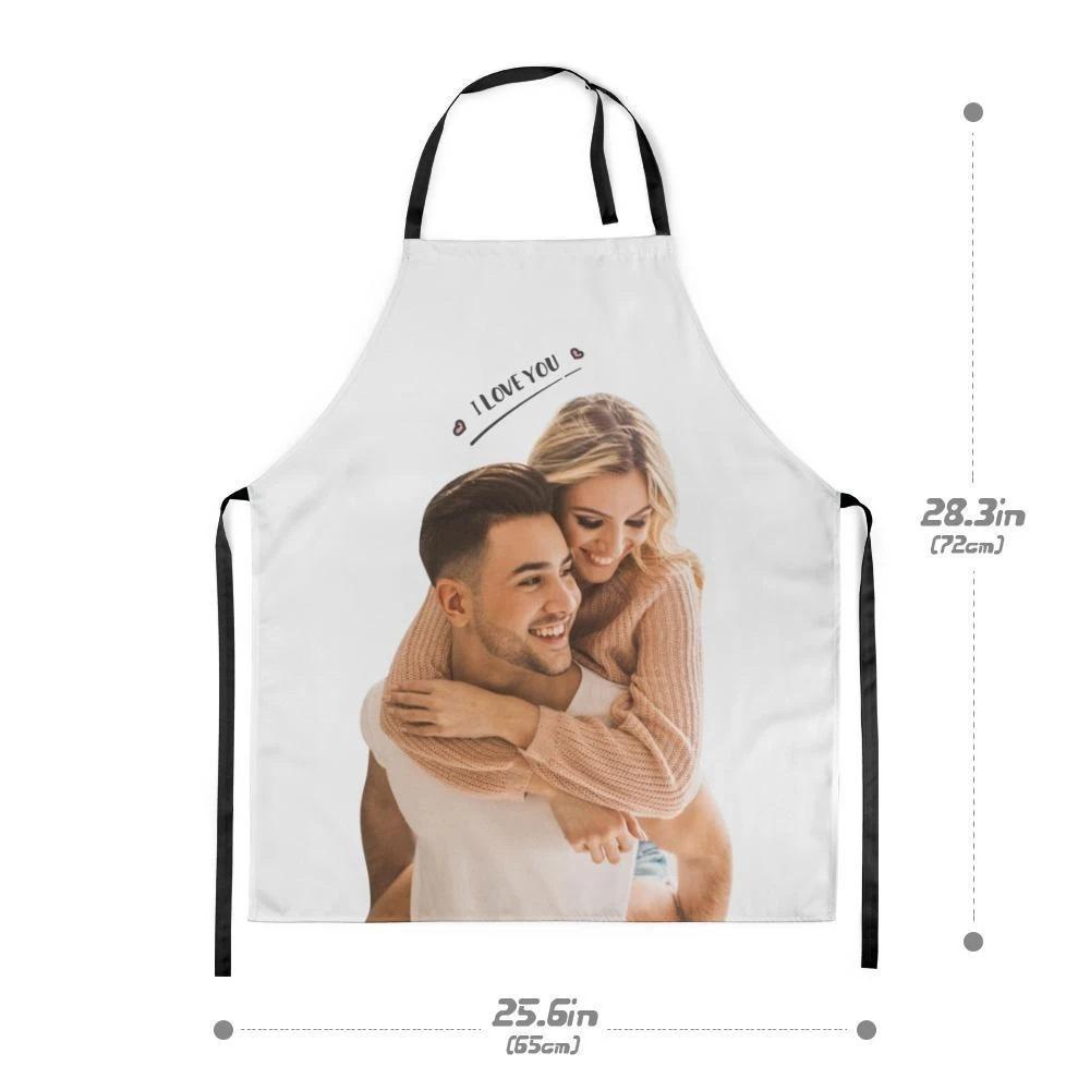 Custom Photo On Kitchen Apron I Love You - MyFaceBoxerAU