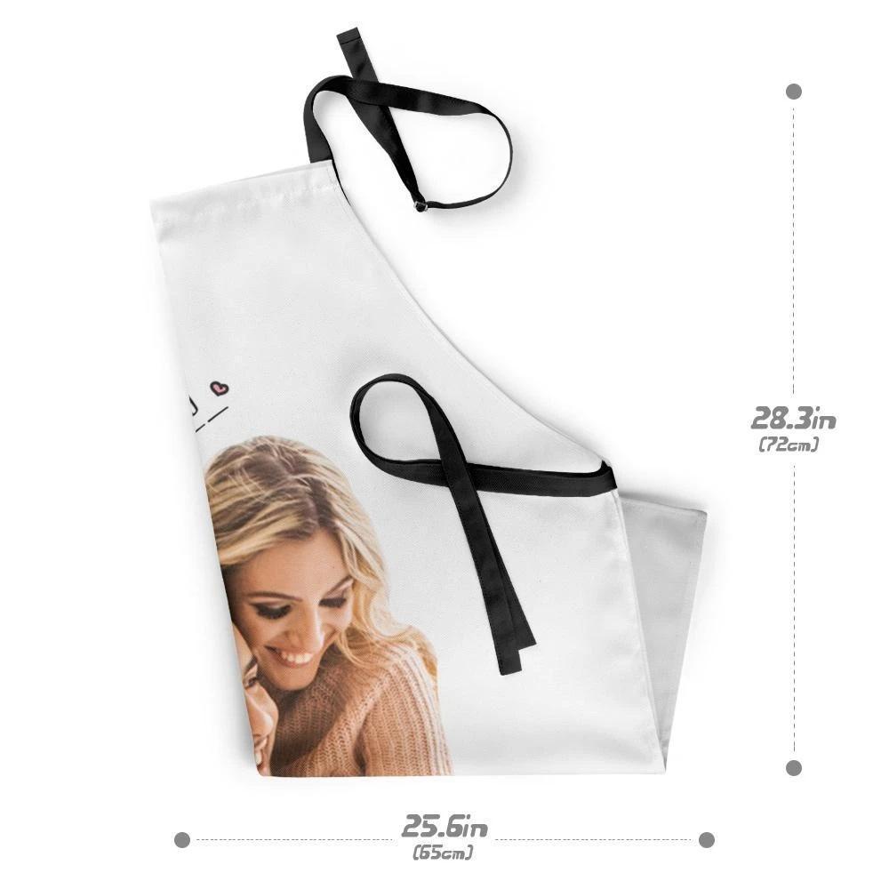 Custom Photo On Kitchen Apron I Love You - MyFaceBoxerAU
