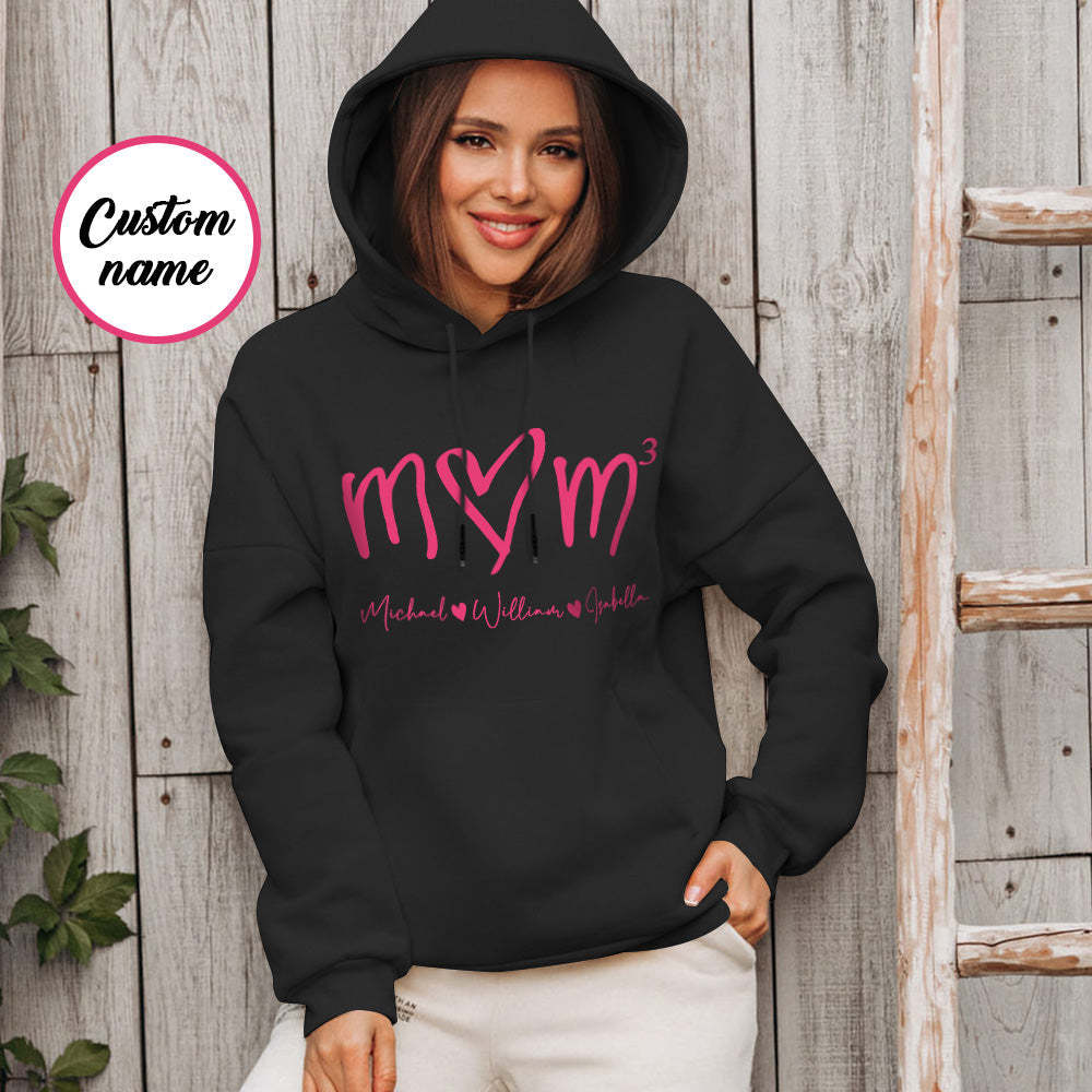 Custom Mama Hoodie with Kids Name Personalized Name Hoodie Mother's Day Gift - MyFaceBoxer
