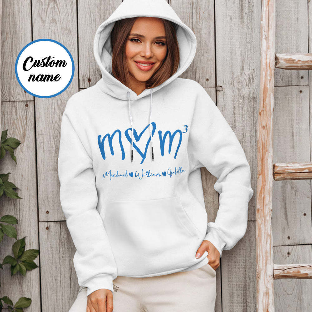 Custom Mama Hoodie with Kids Name Personalized Name Hoodie Mother's Day Gift - MyFaceBoxer