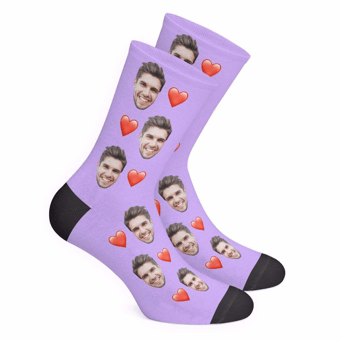 Custom Heart Face Socks For Your Lover - MyFaceBoxerAU