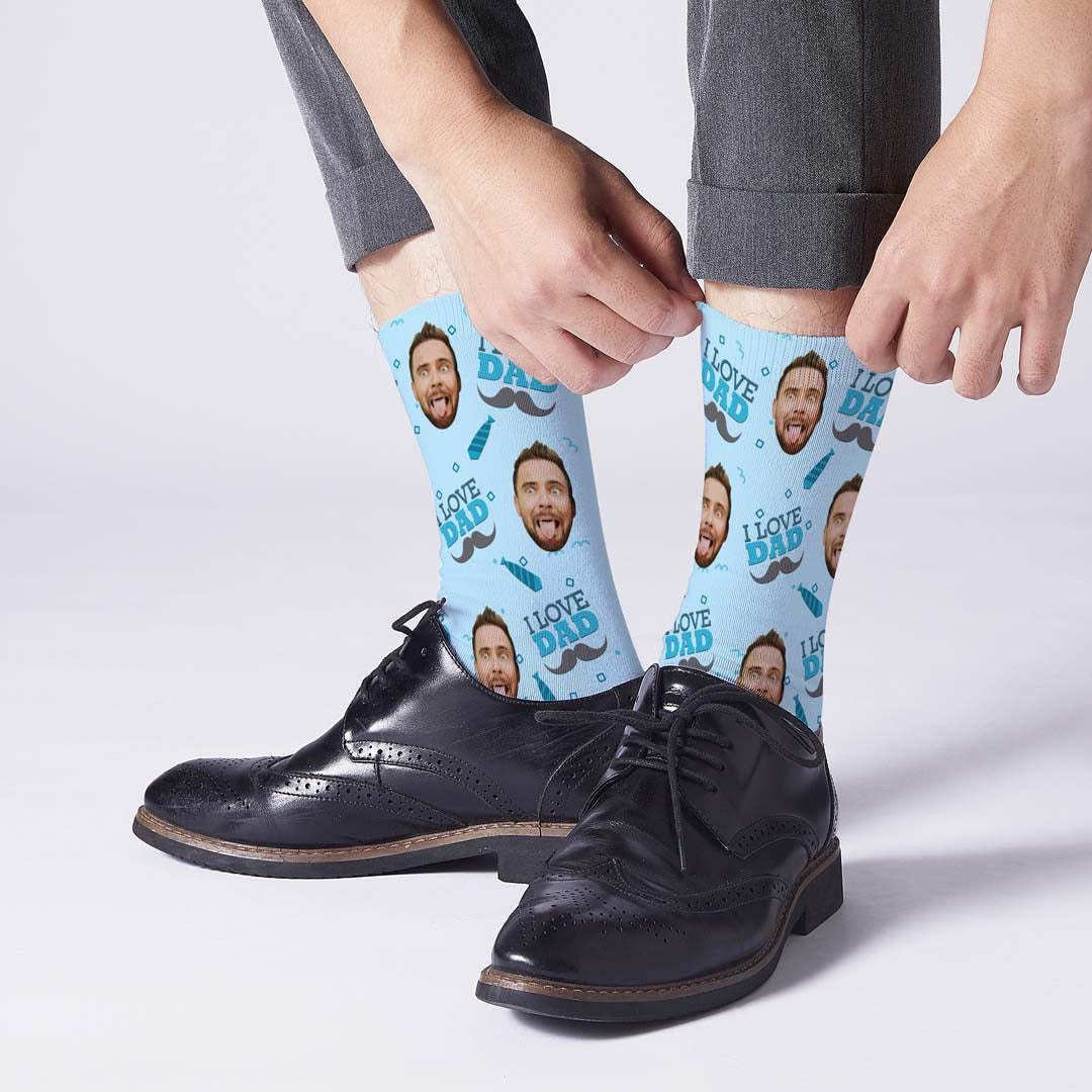 Love Dad Custom Face Socks - MyFaceBoxerAU