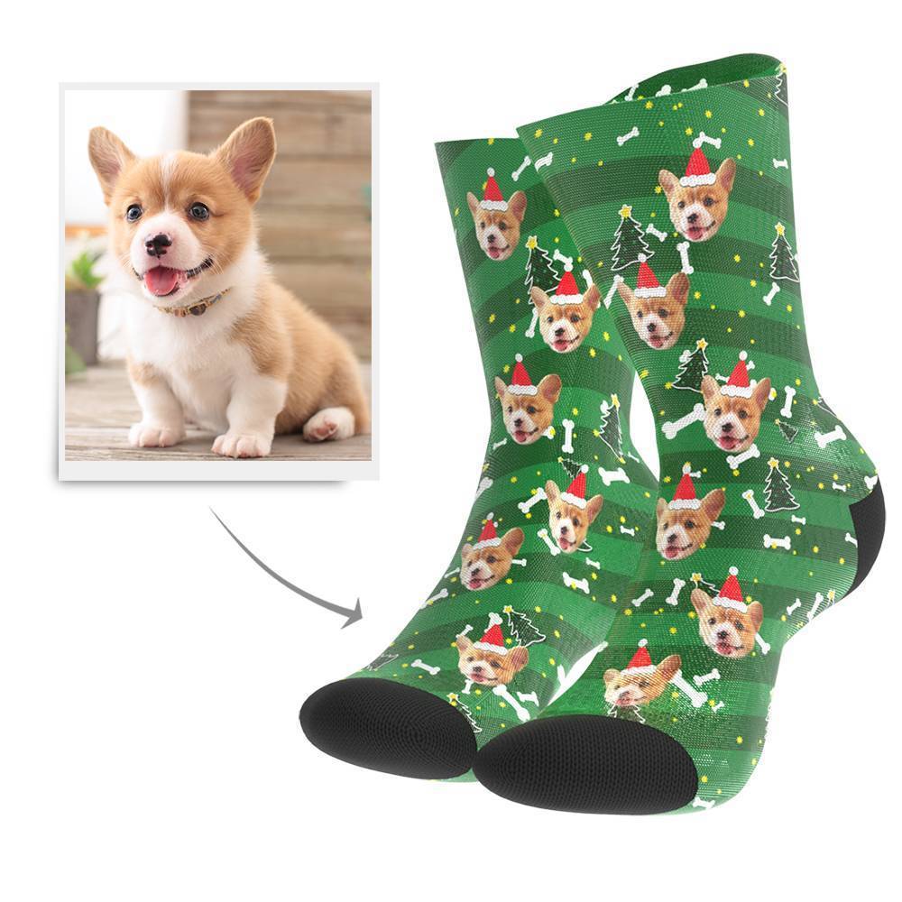 Christmas Gift Custom Face Socks (Dog) - MyFaceBoxerAU
