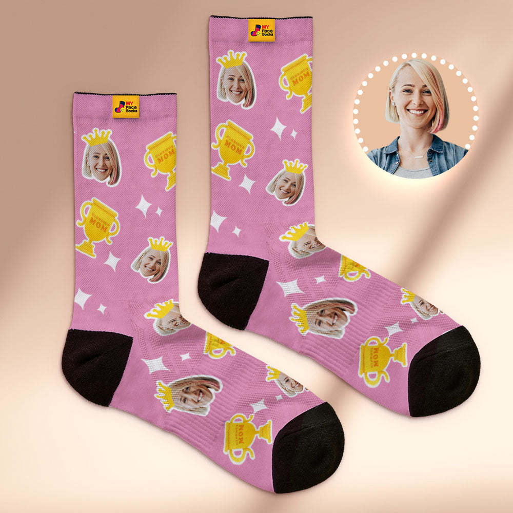 Custom Breathable Face Socks Glorious Mom Mother's Day Gifts - MyFaceBoxer
