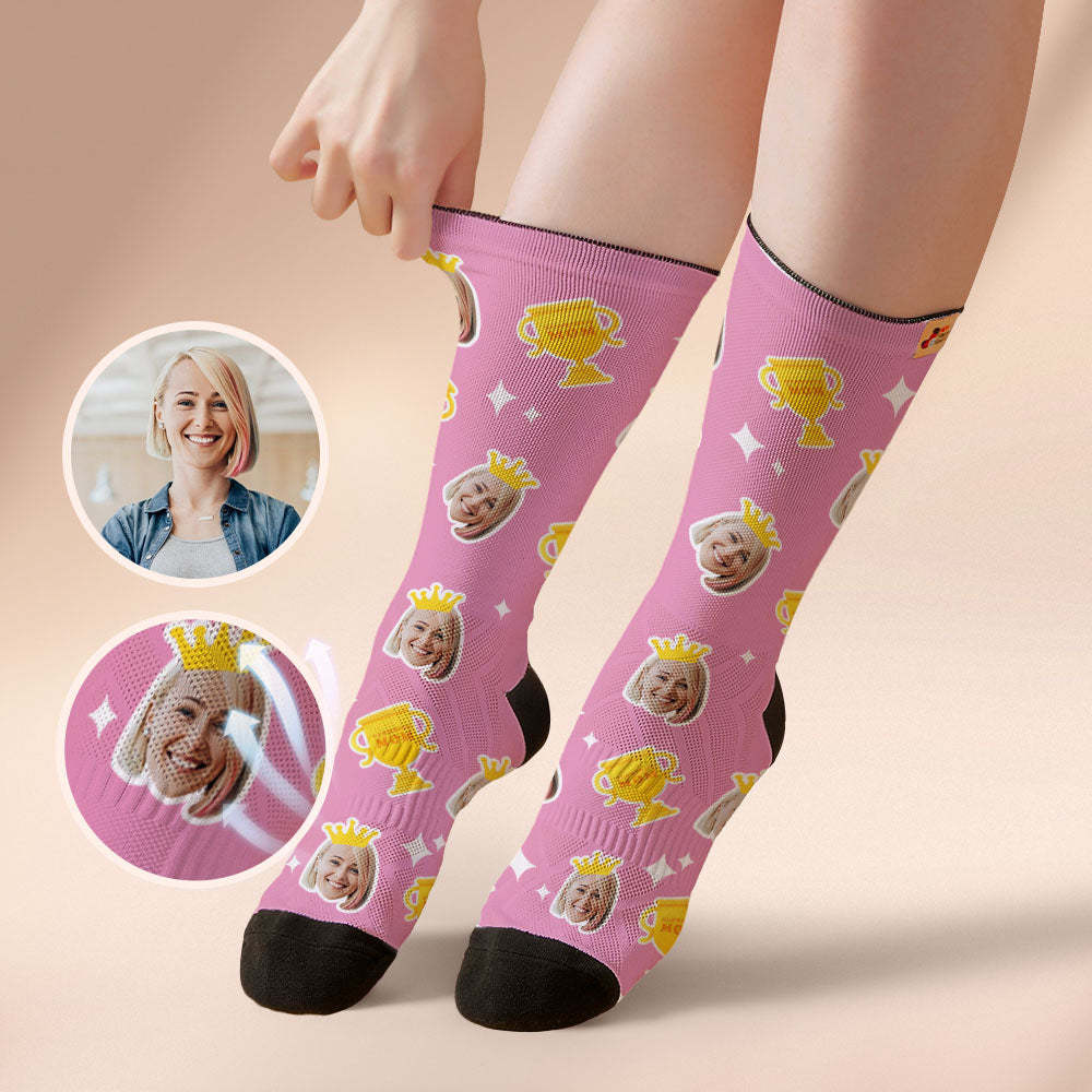 Custom Breathable Face Socks Glorious Mom Mother's Day Gifts - MyFaceBoxer