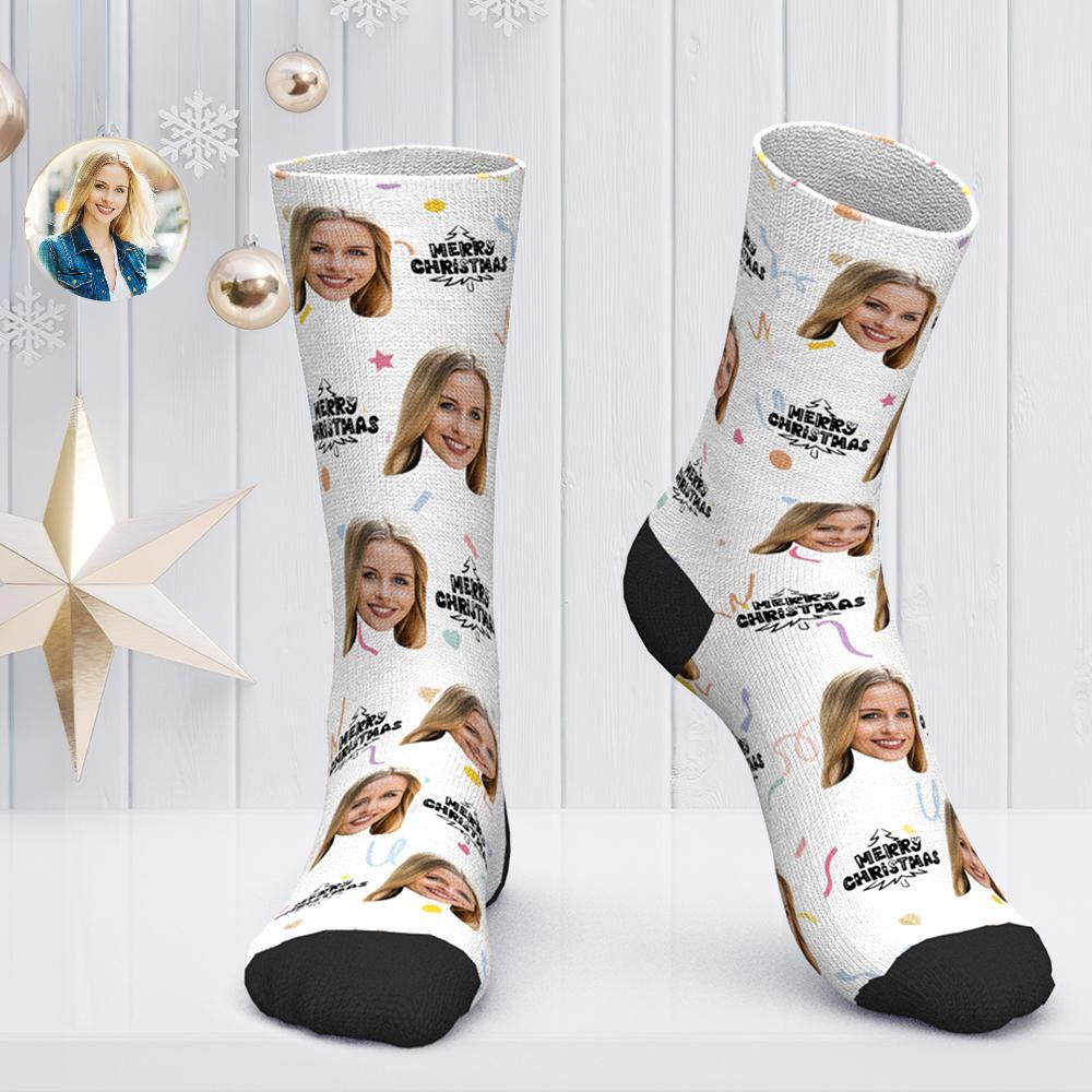 Custom Christmas Face Socks Personalized Photo Socks Christmas Gift