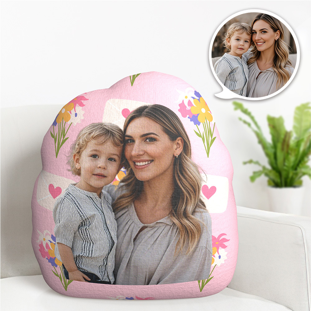 Personalized Photo Shaped Pillow Multiple Designs Memorial Photo Gifts Mother's Day Gifts - MyFaceBoxer