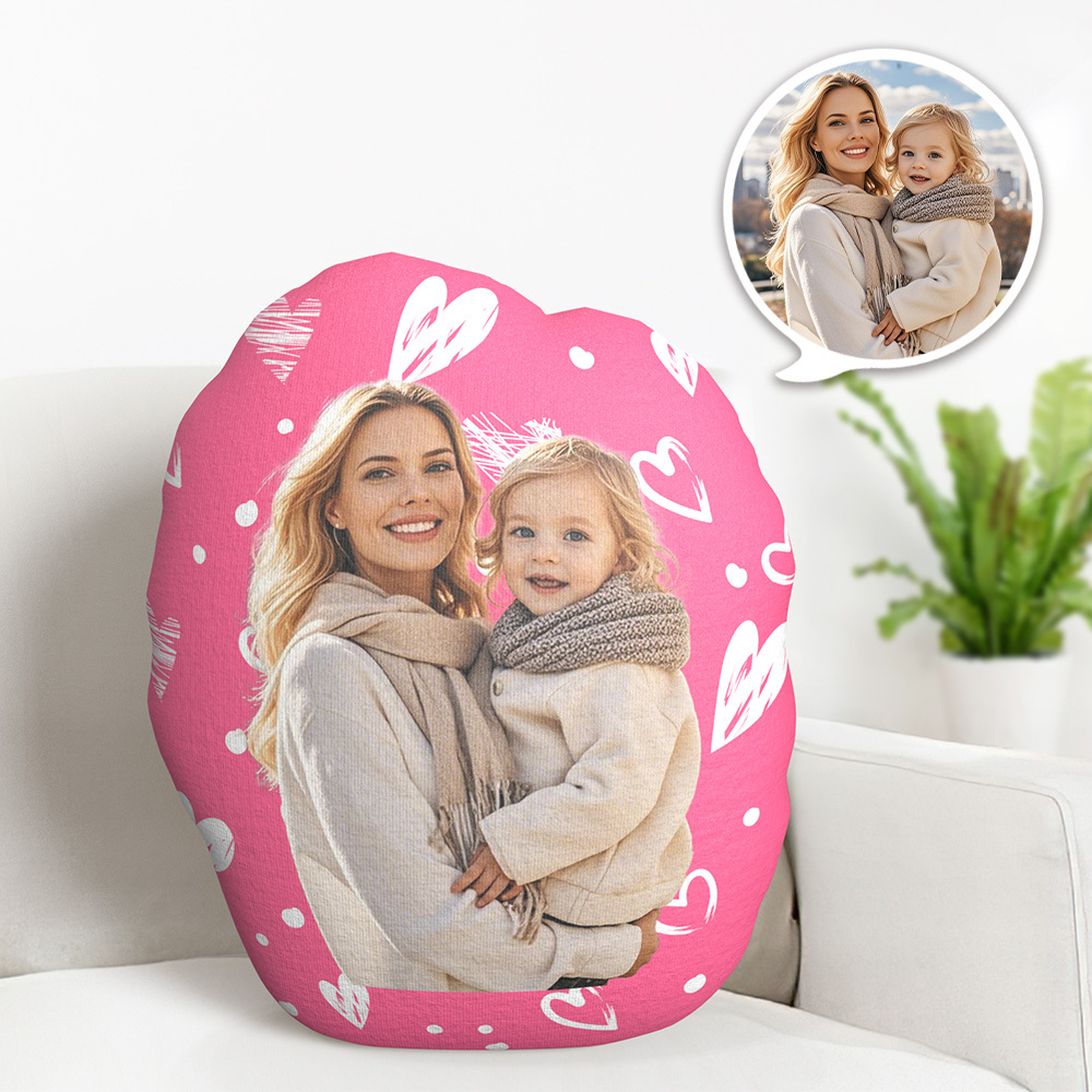 Personalized Photo Shaped Pillow Multiple Designs Memorial Photo Gifts Mother's Day Gifts - MyFaceBoxer
