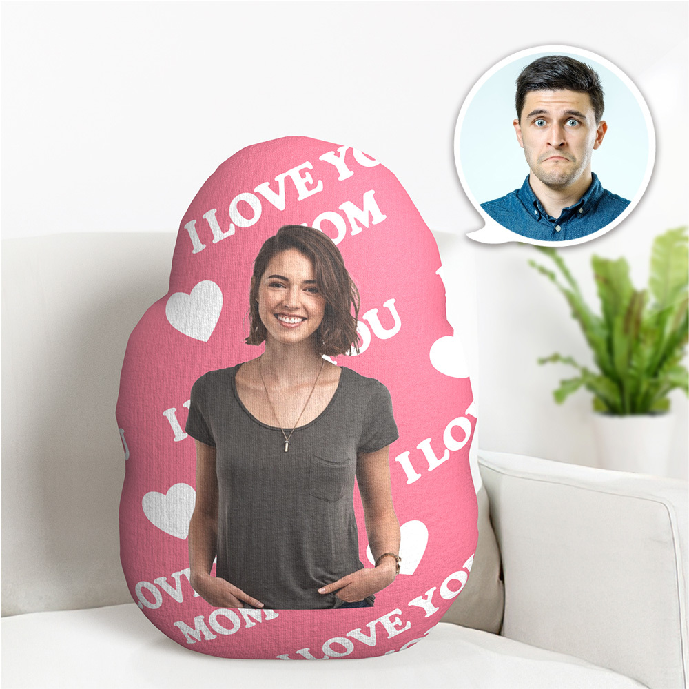 Personalized Photo Shaped Pillow Multiple Designs Memorial Photo Gifts Mother's Day Gifts - MyFaceBoxer