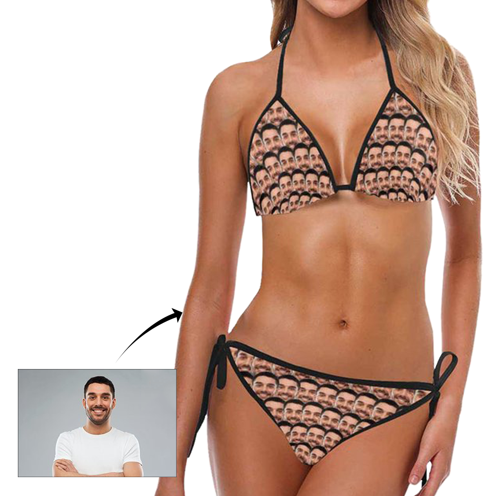 Custom Face Bikini Women's Sexy Photo Segmented Swimsuit - Mash - MyFaceBoxer