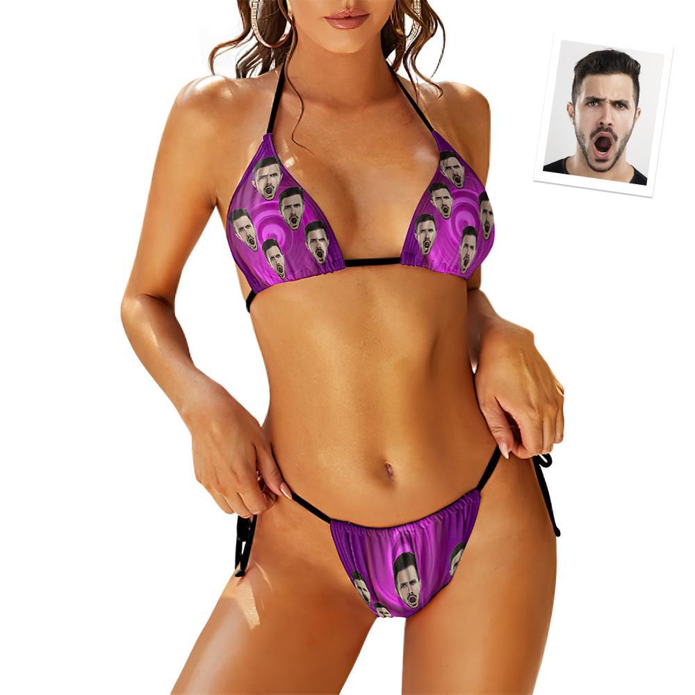 Custom Face Swimming Suit Sexy Strappy Bikini Whirlpool - MyFaceBoxer
