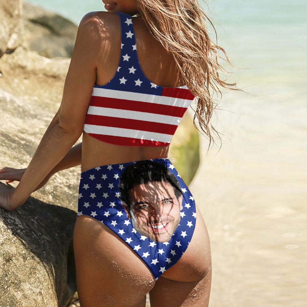 Custom Face Bikini Women's Chest Strap Bathing Suit - MyFaceBoxer
