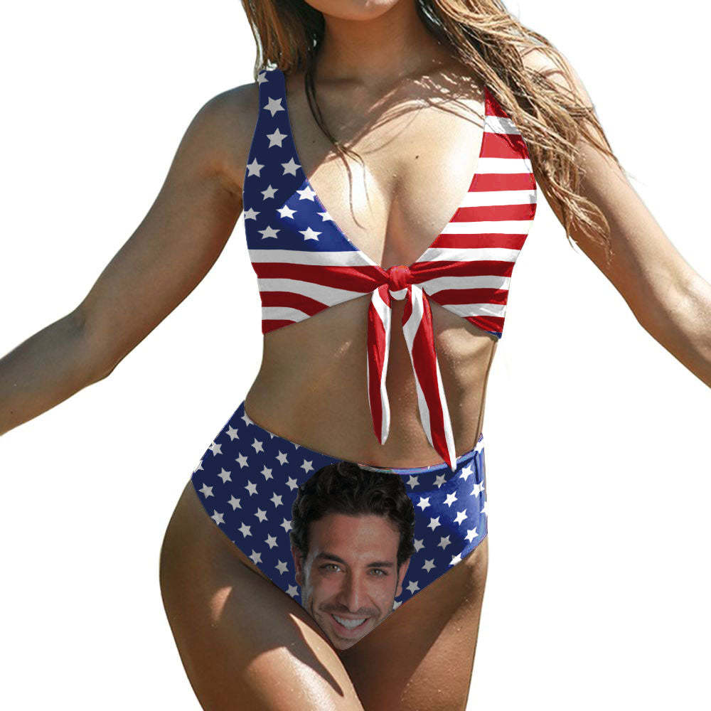 Custom Face Bikini Women's Chest Strap Bathing Suit - MyFaceBoxer