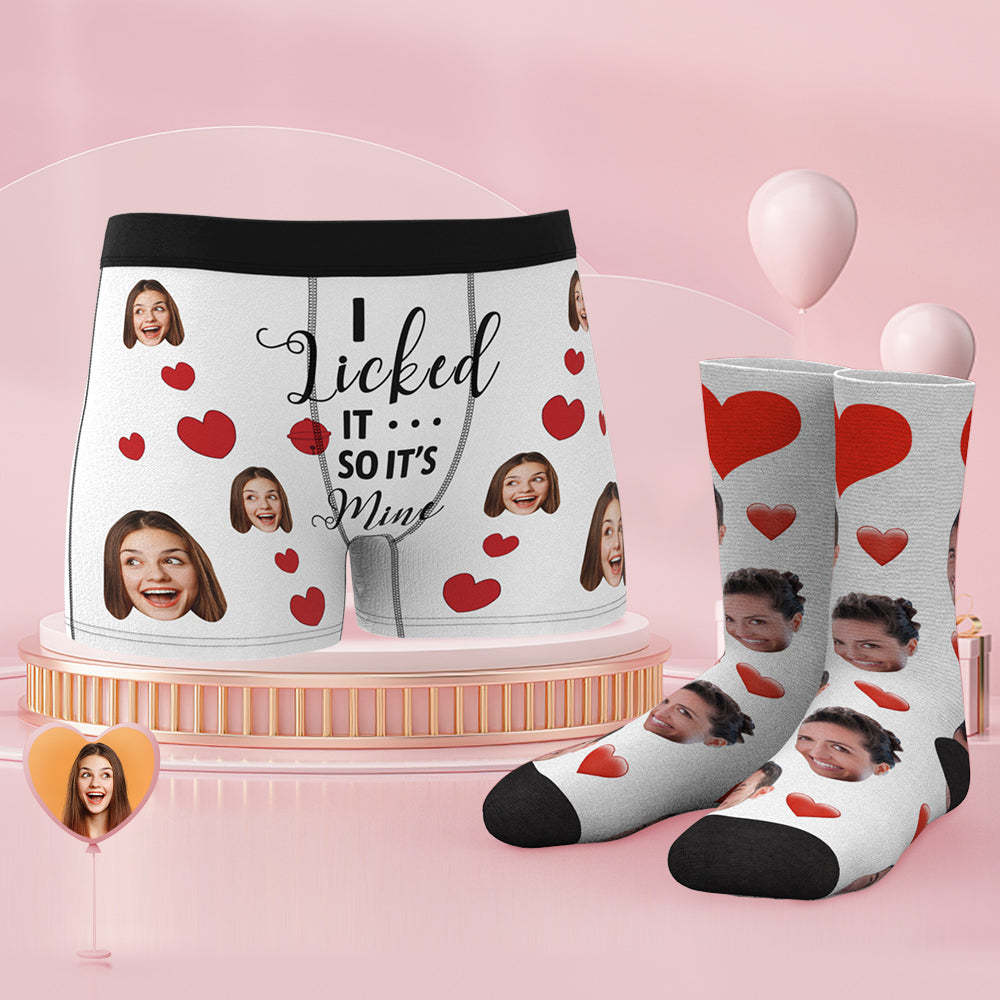 Custom Face Boxer Shorts And Socks Set It's Mine - MyFaceBoxerAU