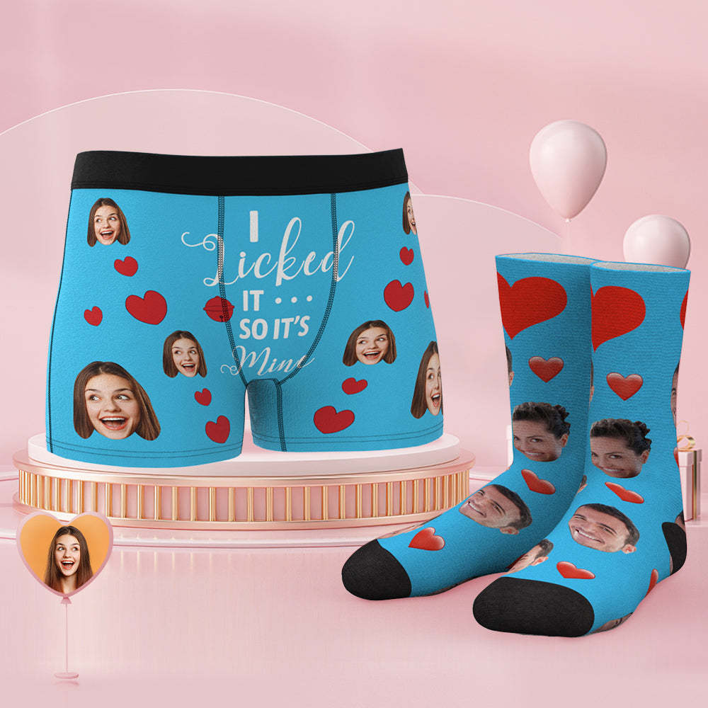 Custom Face Boxer Shorts And Socks Set It's Mine - MyFaceBoxerAU