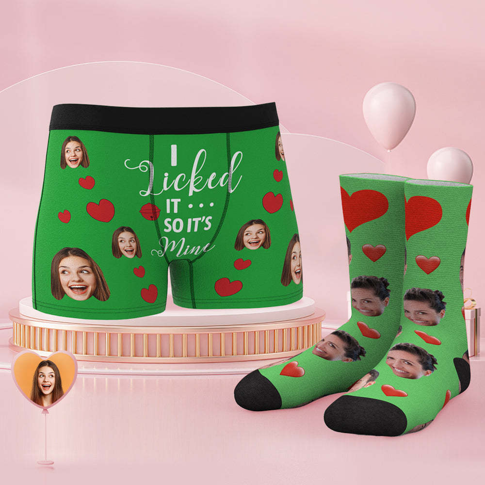 Custom Face Boxer Shorts And Socks Set It's Mine - MyFaceBoxerAU