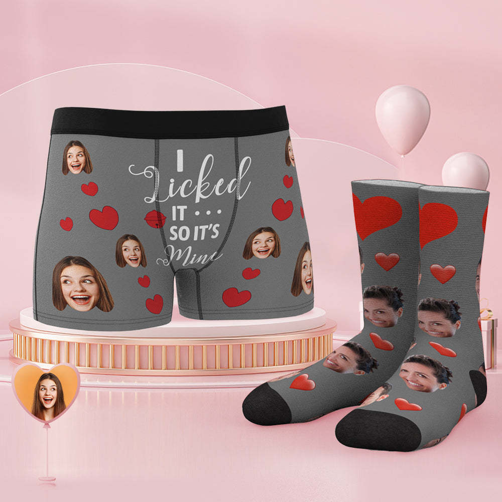 Custom Face Boxer Shorts And Socks Set It's Mine - MyFaceBoxerAU