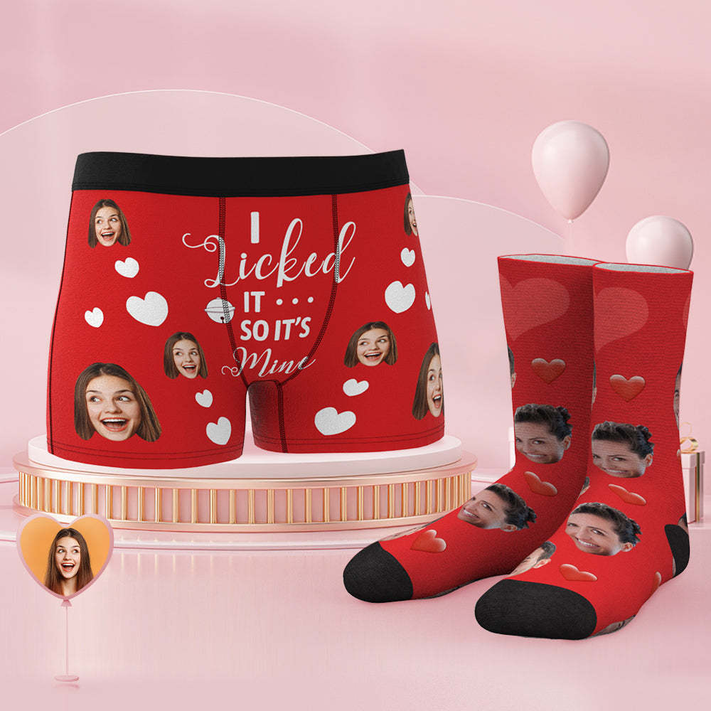 Custom Face Boxer Shorts And Socks Set It's Mine - MyFaceBoxerAU