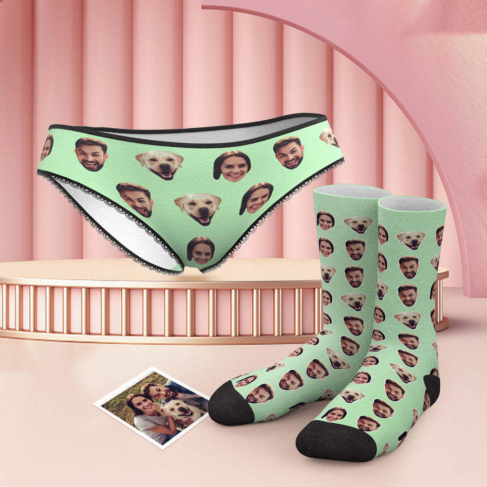 Custom Face Panties And Socks Set - Family - MyFaceBoxerAU