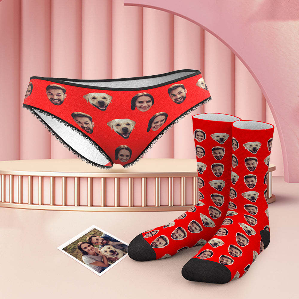 Custom Face Panties And Socks Set - Family - MyFaceBoxerAU