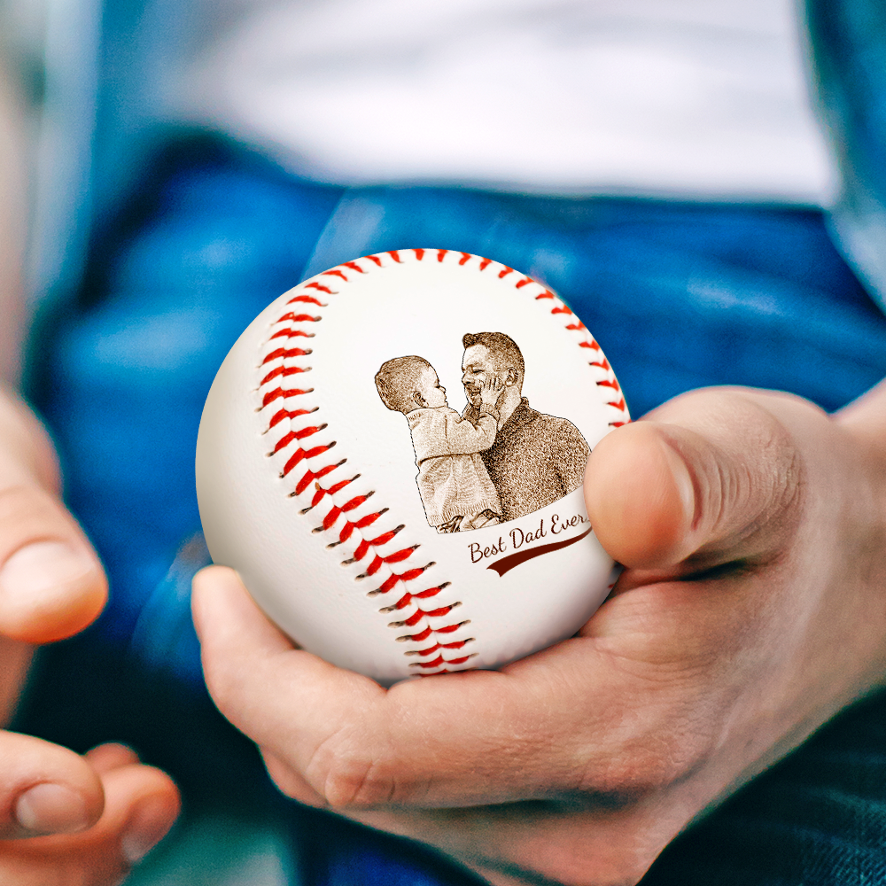 Personalized Fathers Day Gifts for Dad - Engrave Your Favorite Photo on Baseball Balls - MyFaceBoxer