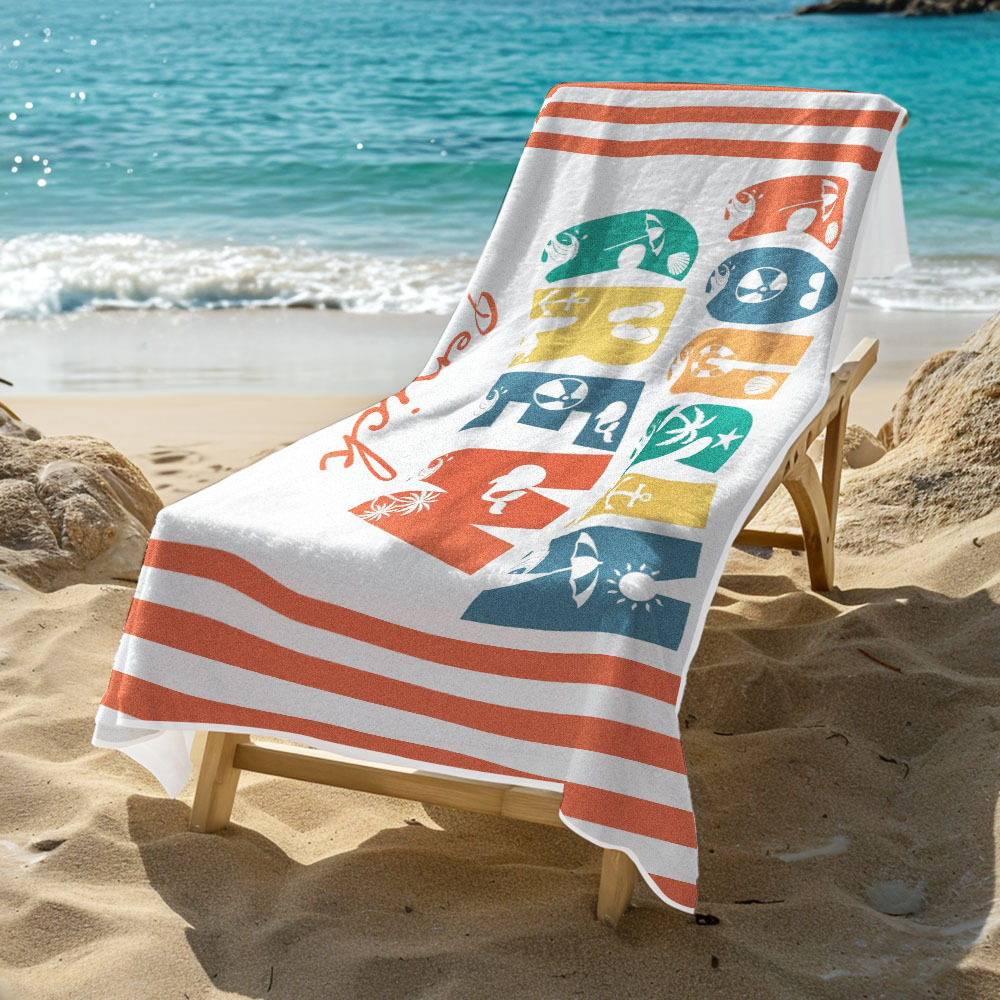 Personalized Cousin Crew Beach Towel, Custom Name Pool Bath Towel, Cousin Vacation Trip Gift - MyFaceBoxer