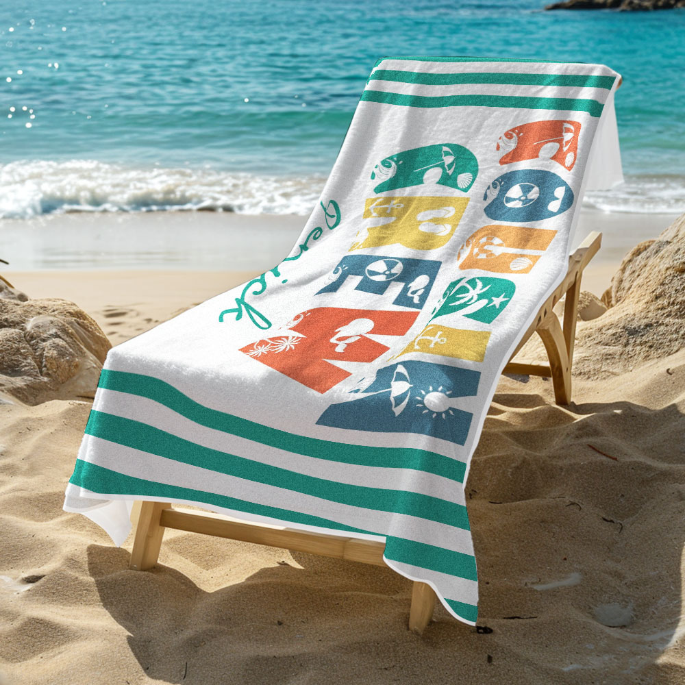 Personalized Cousin Crew Beach Towel, Custom Name Pool Bath Towel, Cousin Vacation Trip Gift - MyFaceBoxer