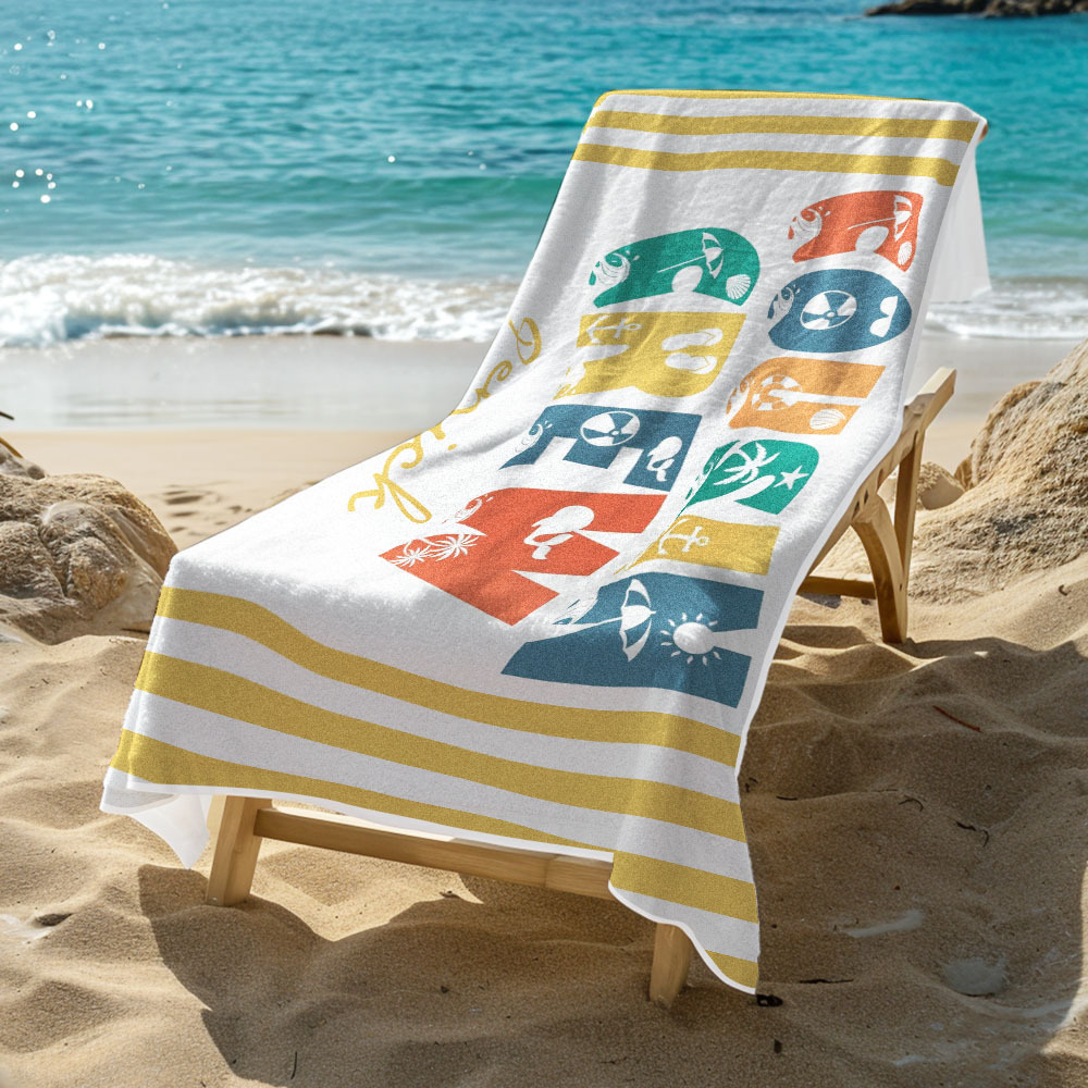Personalized Cousin Crew Beach Towel, Custom Name Pool Bath Towel, Cousin Vacation Trip Gift - MyFaceBoxer