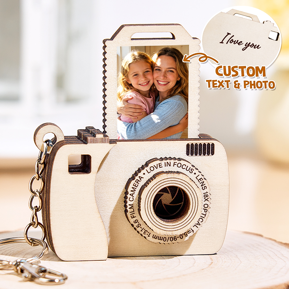 Gifts for Mother Mini Camera Photo Keychain Customizable Photo Frame Keychain