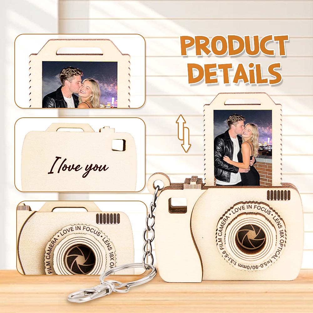 Gifts for Mother Mini Camera Photo Keychain Customizable Photo Frame Keychain