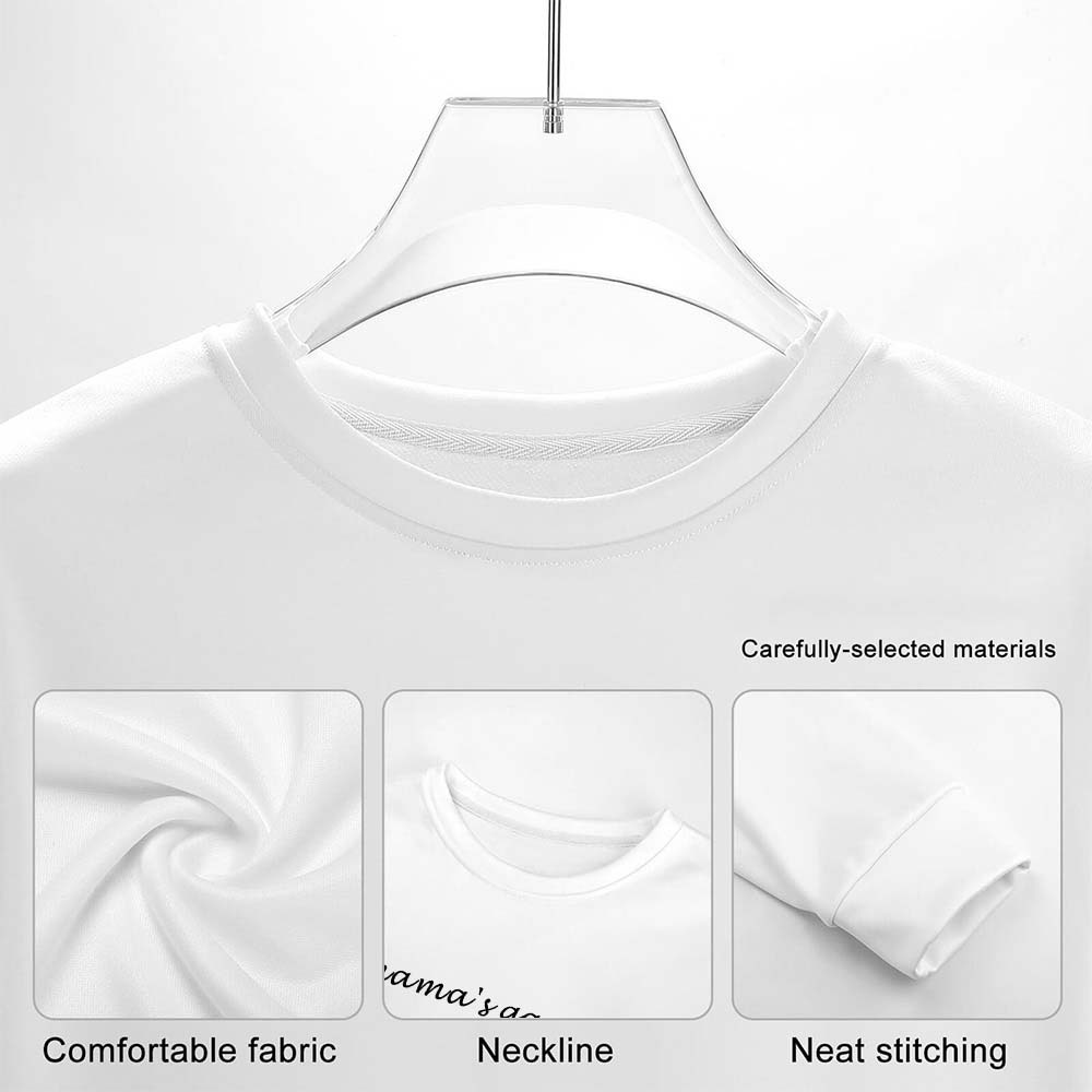 Custom Name Round Neck Sweatshirt Personalized Crewneck Sweatshirts Wear Heart On Sleeve Sweatshirt Mother's Day Gift - MyFaceBoxer