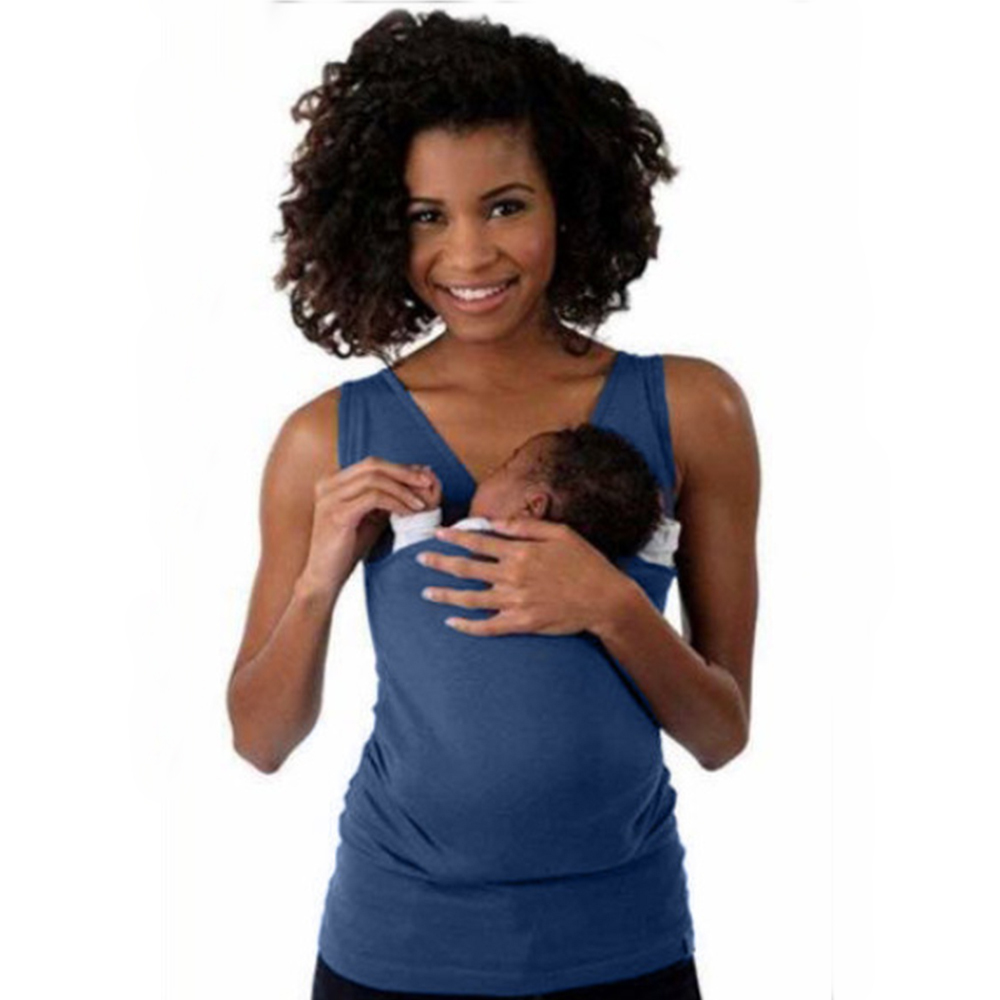 Dad And Mom Kangaroo Carrier Shirt Mens Top Women's Slim Tee Versatile Use Convenient Pockets T-shirt