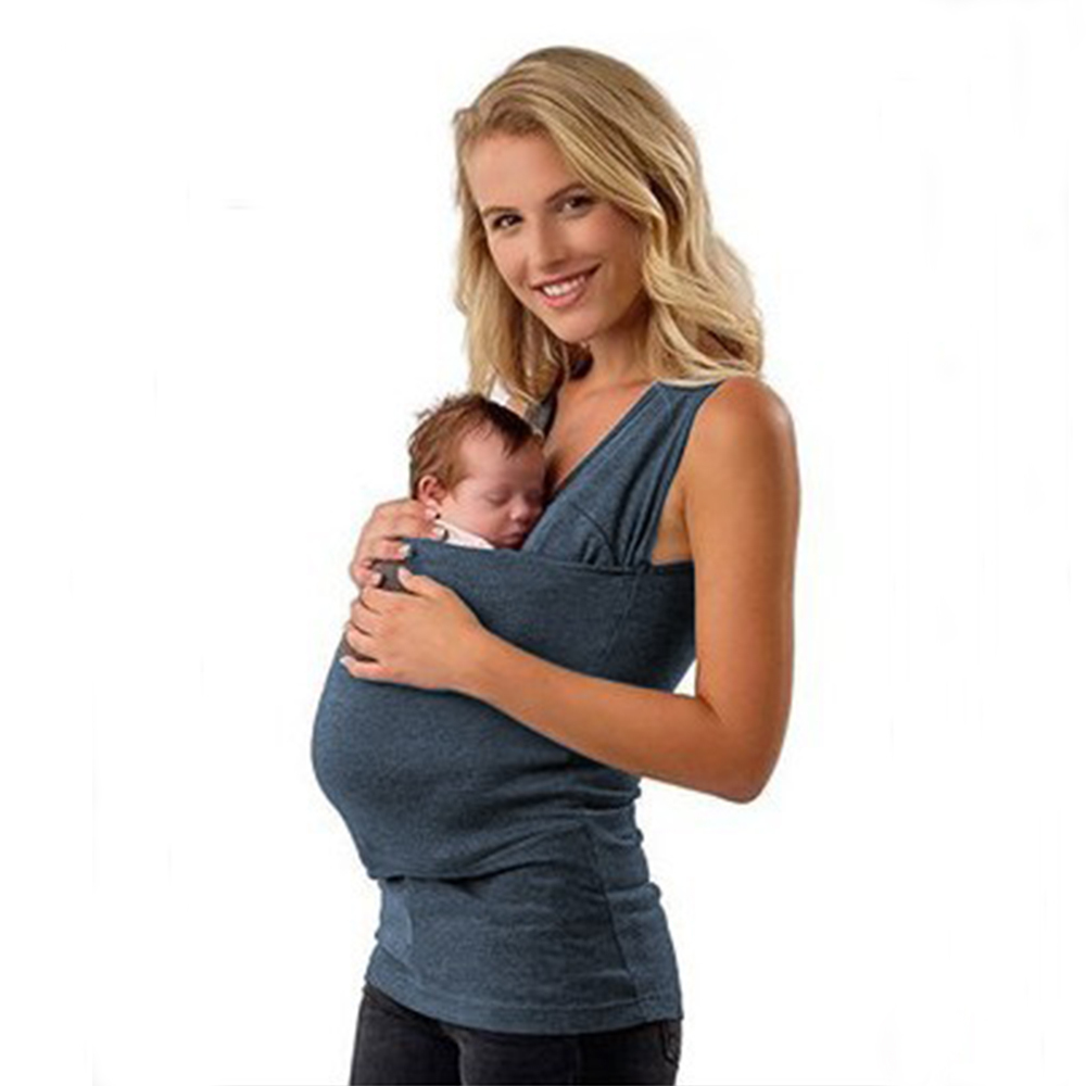 Dad And Mom Kangaroo Carrier Shirt Mens Top Women's Slim Tee Versatile Use Convenient Pockets T-shirt