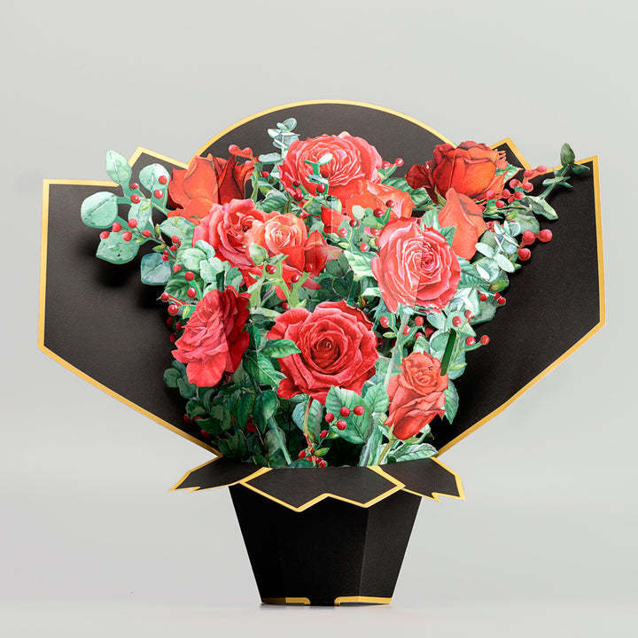Black Rose Flower Bouquet for Anniversary for Mother's Day - MyFaceBoxerAU