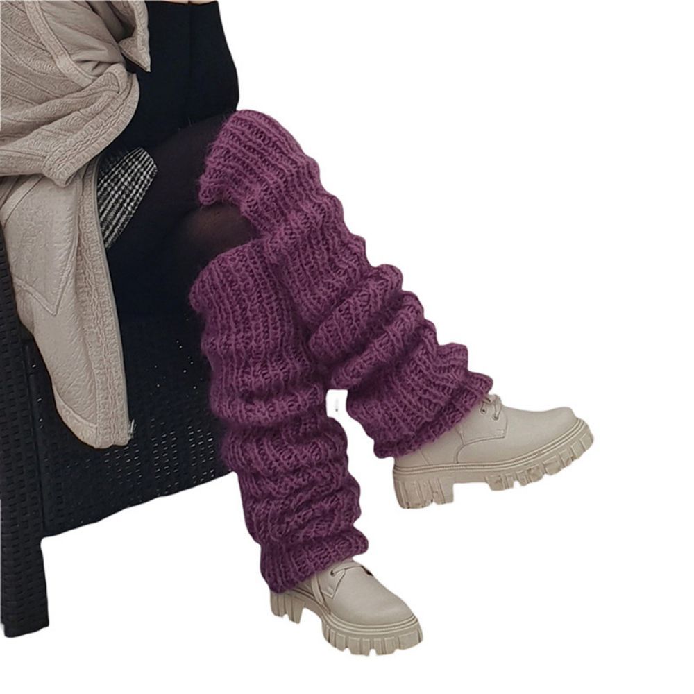 Knitted Over The Knee Socks Women Winter Leg Warmers Long Tube Pile Socks - MyFaceBoxerAU