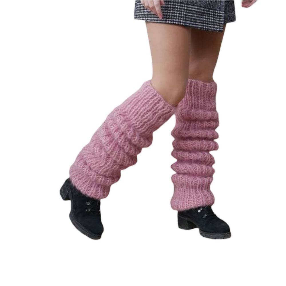 Knitted Over The Knee Socks Women Winter Leg Warmers Long Tube Pile Socks - MyFaceBoxerAU
