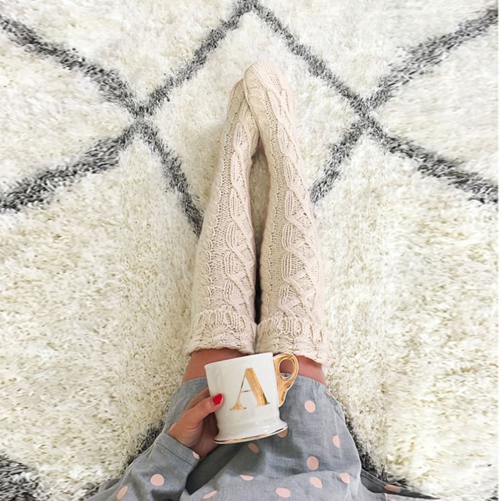 Women Winter Leg Warmers Medium And Long Tube Over The Knee Pile Socks - MyFaceBoxerAU