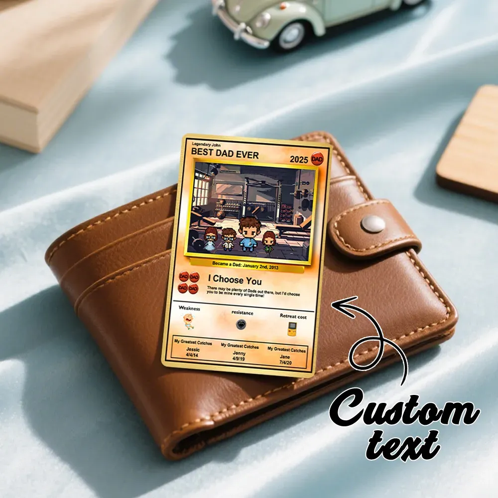 Custom Father's Day Poke Card, Custom Poke Card, Gift For dad, Father's Day Gift, Custom Poke Present - MyFaceUnderwearAU