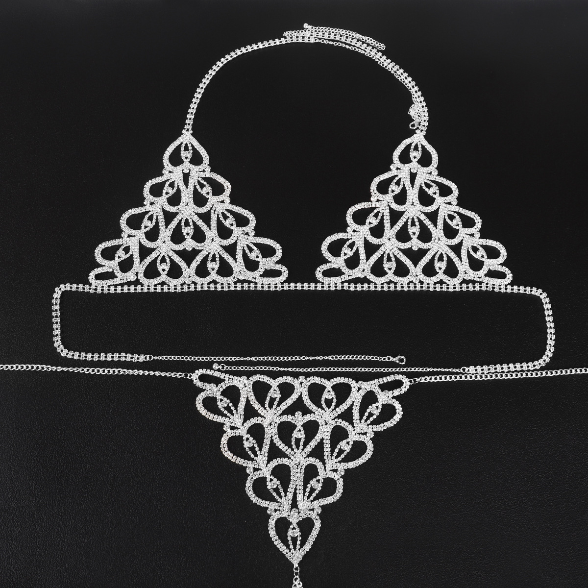 Sexy Rhinestone Lingerie Set, Luxury Bikini Body Chain, Valentine’s Jewelry Gift for Her - MyfaceboxerAU