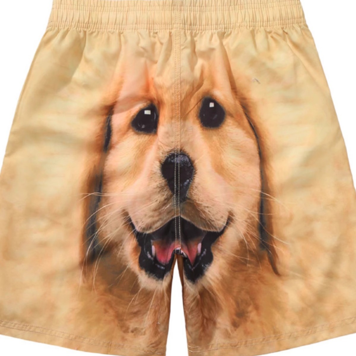 Custom Dog Face Funny Beach Trunks Men's Boxer Briefs