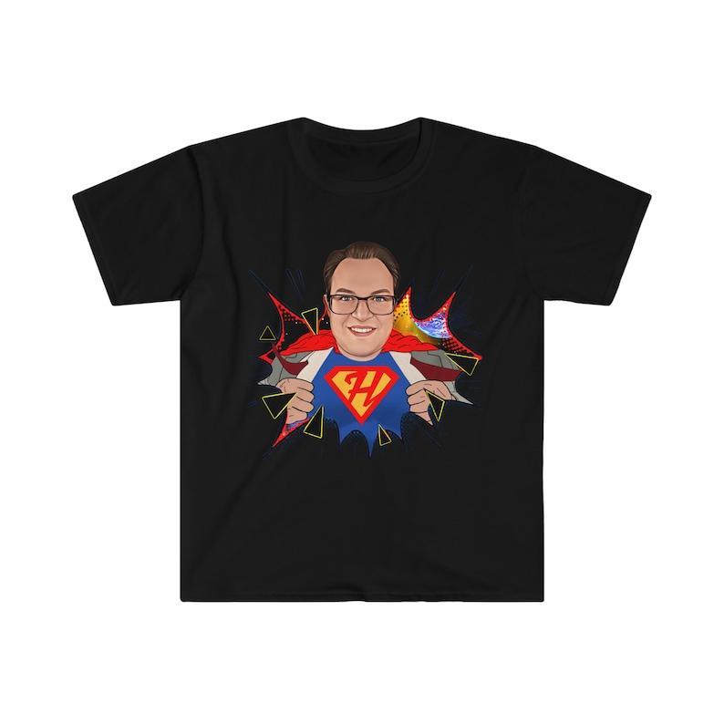 Father's Day Gifts Custom Superhero Shirt, Superhero Cartoon, Personal
