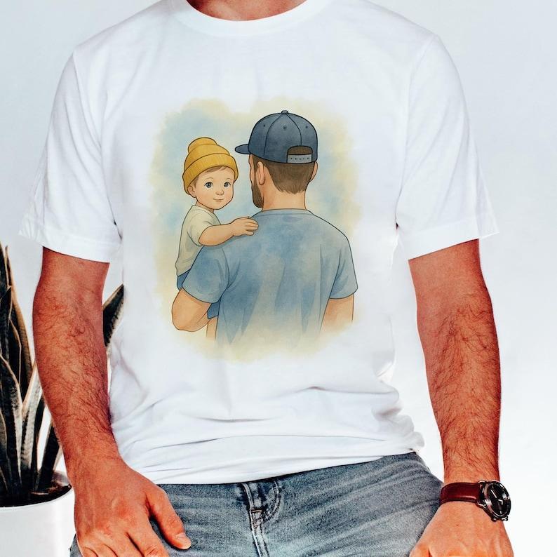 Fathers Day Gifts Custom Photo Shirt For Dad Father's Day Shirt, Personalised Dad Portrait Shirt, Dad Birthday Gifts, Gift for Husband