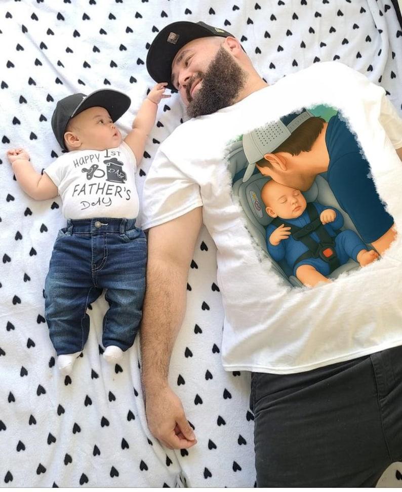 Fathers Day Gifts Custom Photo Shirt For Dad Father's Day Shirt, Personalised Dad Portrait Shirt, Dad Birthday Gifts, Gift for Husband