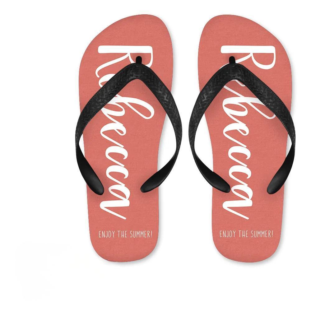 Custom Text Flip Flop Unisex for Men and Women - MyFaceBoxerAU