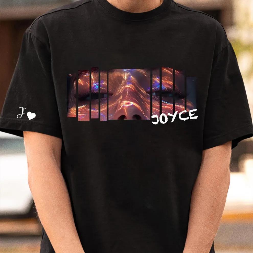 Custom Eyes Shirt Girlfriend Eyes Tee Personalised Photo and Name