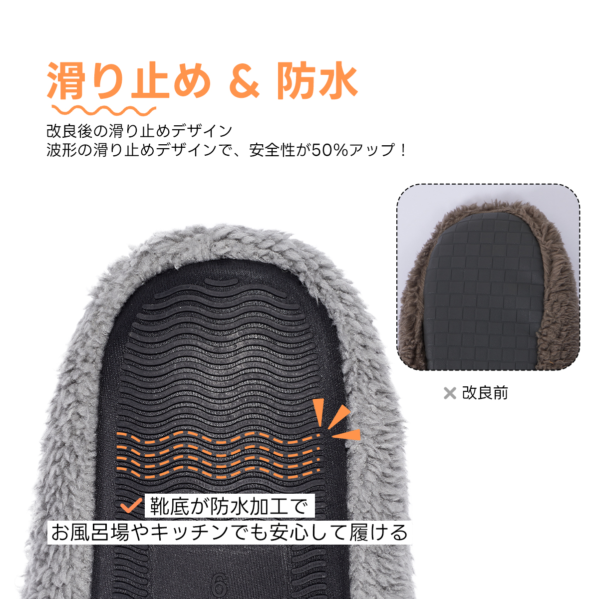 Adukor ルームシューズ 男女兼用 ブーツスリッパ マイクロファイバー素材で極上の暖かさ 洗濯機で丸洗いOK 抗菌防臭・静電気防止加工 プレゼントにも最適