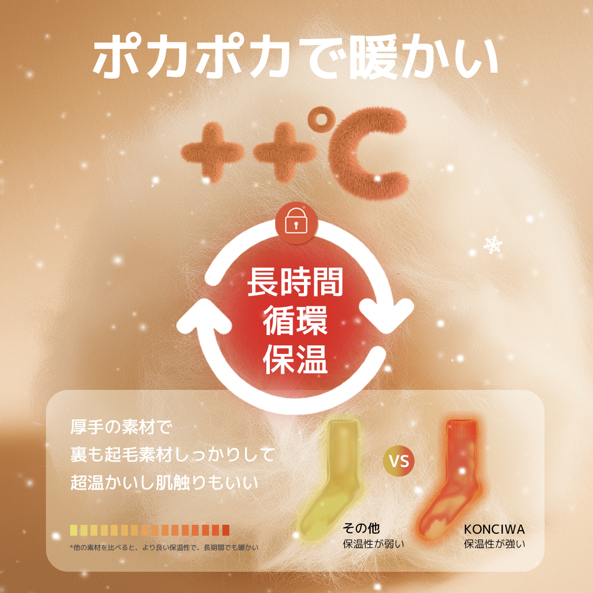 Adukor 靴下 3足組 あったかルームソックス レディース メンズ 冬用 裏起毛 冷え対策 ゆったりゴム ふんわり コットン素材 ギフト対応