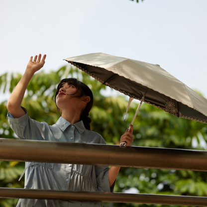 EMBROIDERY Pattern 折りたたみ傘 軽量 紫外線対策 日焼け止め レディース/メンズ 晴雨兼用 刺繍の日傘 プレゼント UVカット100,おしゃれ 傘